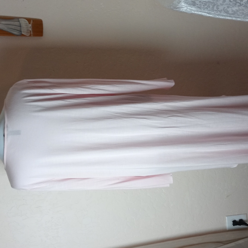 Soma Long Sleeve Lace-Trim Chemise - Light Blush Pink - Picture 5 of 8